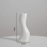 vases décoratifs modernes plastique blanc noir gris vert rayures verticales fleurs maison mariage