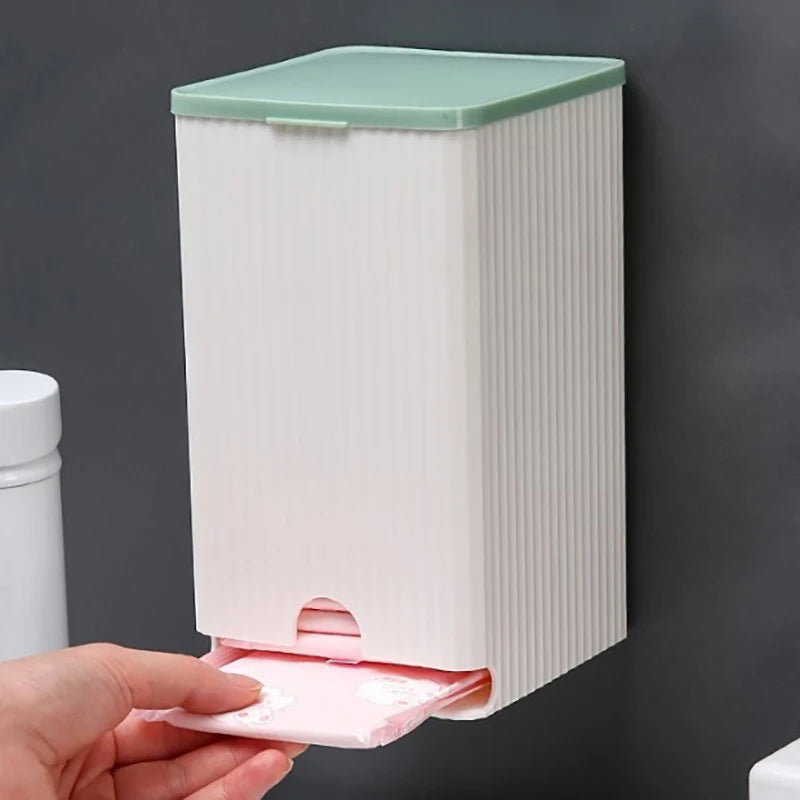 boîte rangement tampons blanc vert rose rayures moderne adhésif pratique almacenamiento