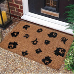 tapis d'entrée halloween citrouille fantôme décor maison orange noir tapis sol antidérapant