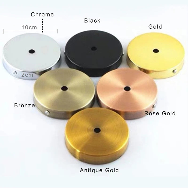 disques decoratifs modernes chrome noir or bronze rose gold lisses 10cm 2cm