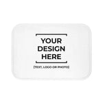 tapis bain personnalisable photo noir blanc motif géométrique moderne adhésif polyester salle bain