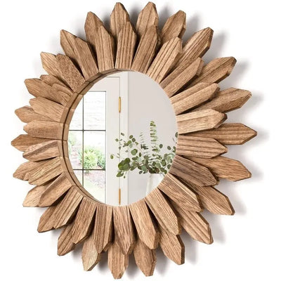 miroir moderne rustique fleuri naturel salle maquillage décoration murale pendante