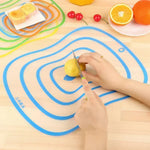 tapis cuisine flexible moderne bleu vert orange rayures concentriques respectueux environnement pratique
