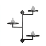 étagère murale moderne noire plateaux métal fixations inclusesintérieur balcon jardin