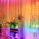rideau lumineux led blanc multicolore moderne télécommande adaptateur usb