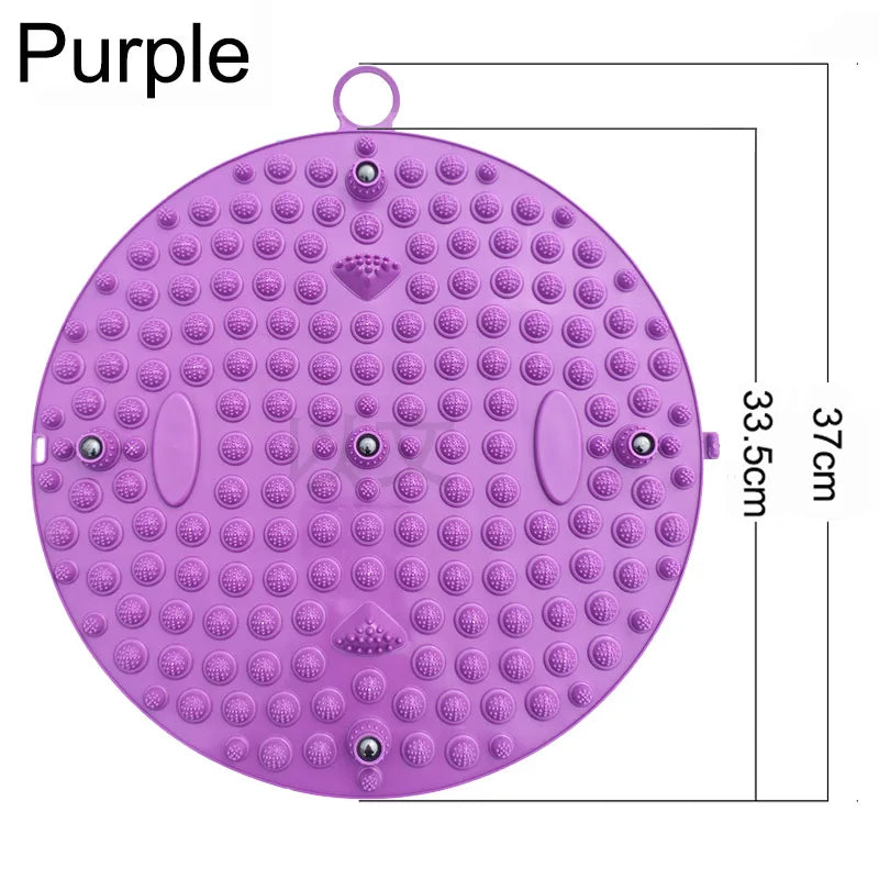 tapis massage pieds acupression points geometriques violet relaxation fitness yoga pilates