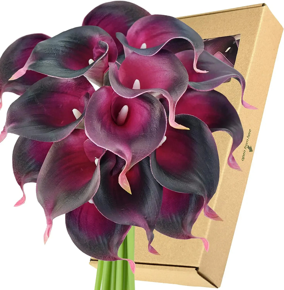 bouquet fleurs artificielles calla lily turquoise vert decoration intérieur moderne minimaliste