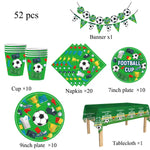 assiettes papier football motifs drapeaux ballons tablecloth serviettes napkins événements festifs anniversaires noël
