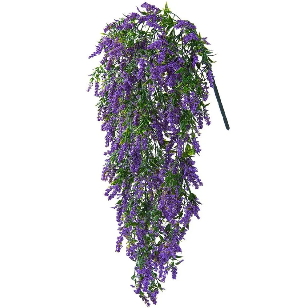 guirlande artificielle fleurs violet rose vert clair modernes extérieures intérieures décoration maison mariage anniversaire