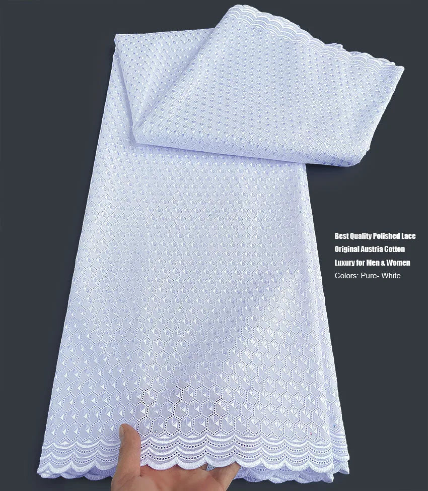 dentelle coton blanc rose bleu ciel motifs floraux texture fine mariage qualité supérieure