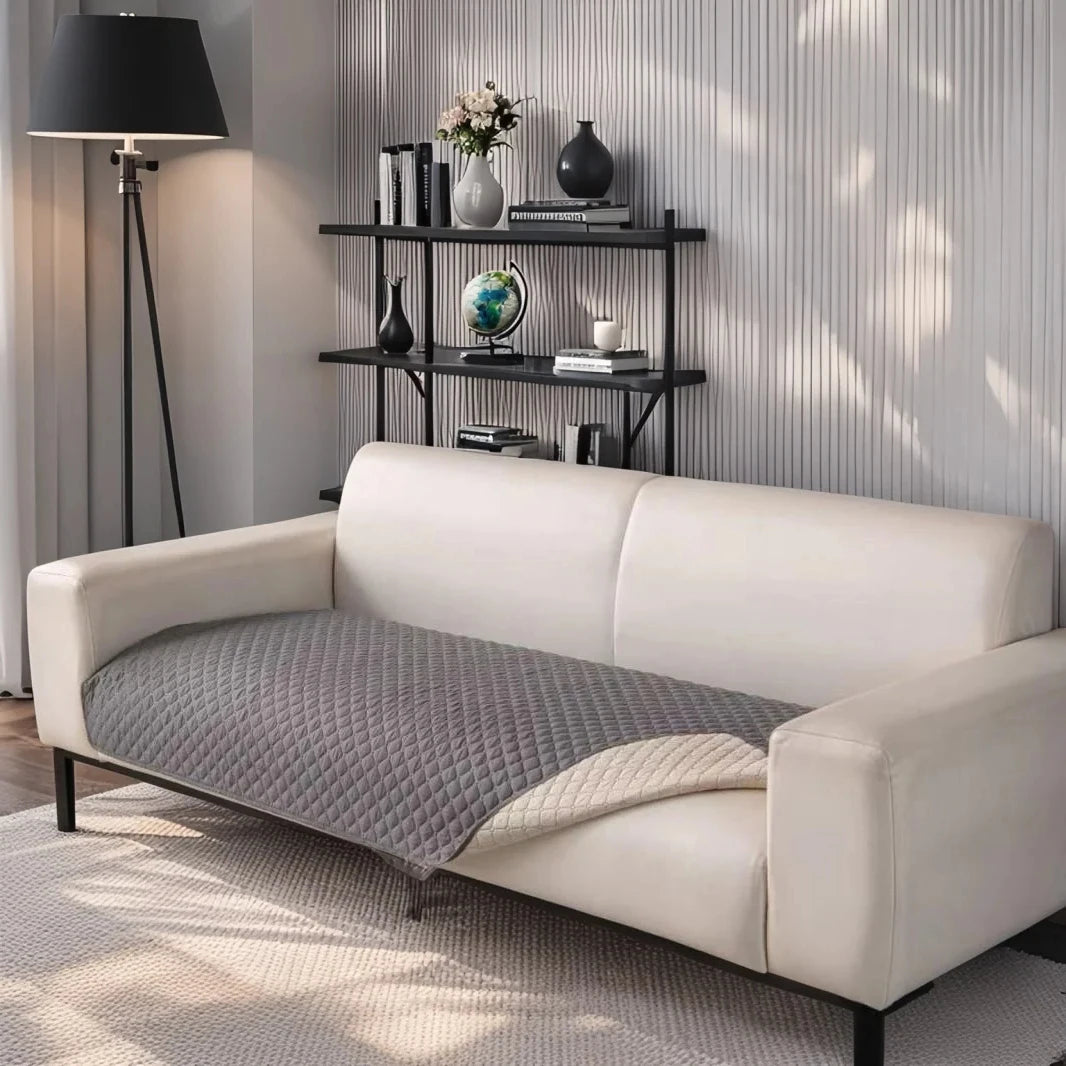 housse canapé imperméable quiltée moderne salon protection animaux enfants gris beige universelle
