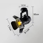 spot lumineux noir moderne tringle led éclairage industriel interrupteur bouton