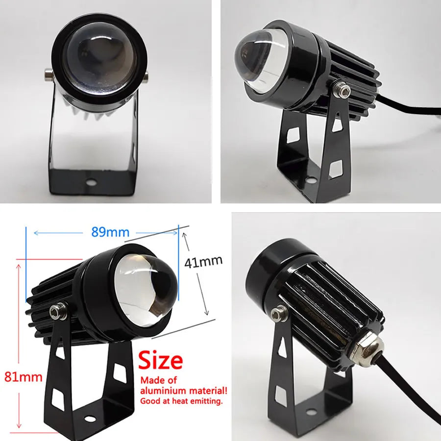 projecteur led extérieur moderne 12w 9w 5w rgb télécommande ip65 clips noir