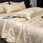 drap lit rose clair floral satiné été adultère lavable maison classique