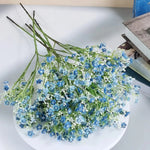 bouquet fleurs artificielles mariage décoration extérieur intérieur moderne minimaliste blanc rose bleu violet