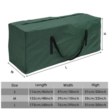 sac rangement extérieur vert foncé imperméable poignées fermeture glissière robuste multifonction pliable anti poussière