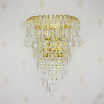 applique murale classique cristal doré transparent élégante maison vintage deco lumière