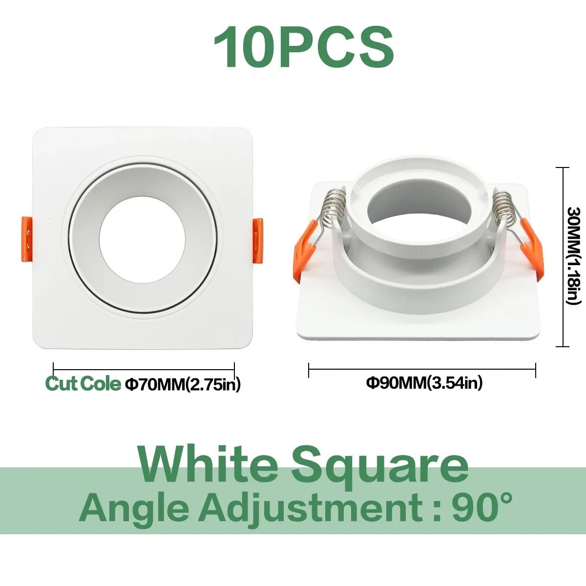 supports lampe led blanc noir clips modernes gu10 gu5.3 carré rond câble électrique