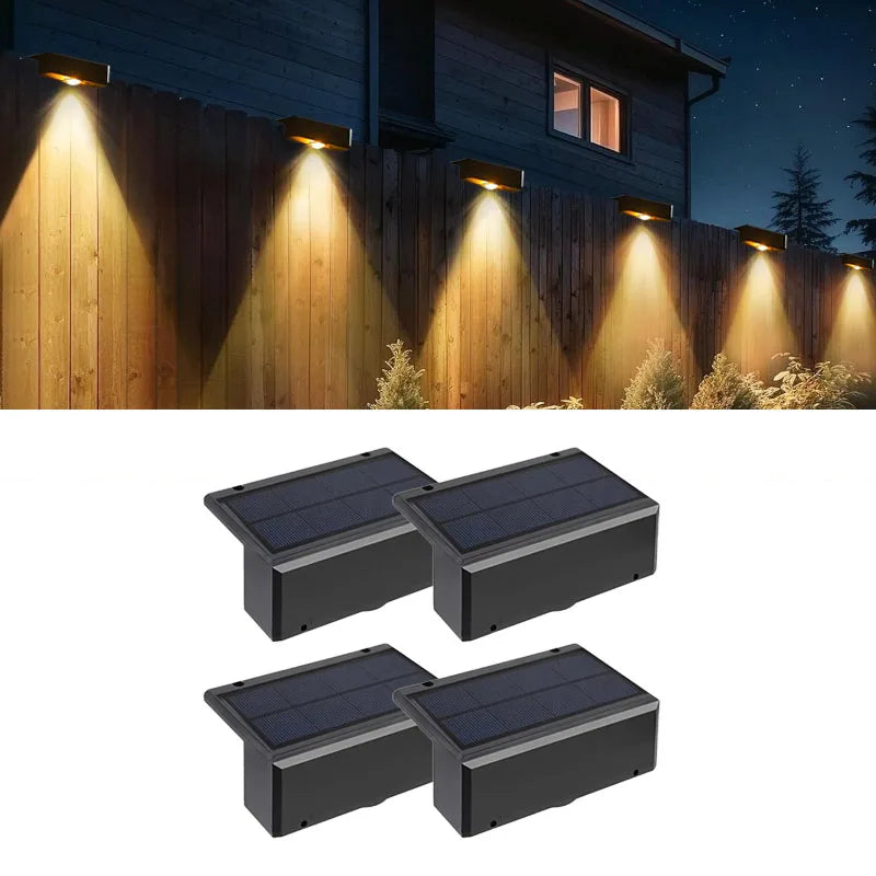 appliques murales solaires led ip65 moderne noires autoinstallation panneau solaire batterie
