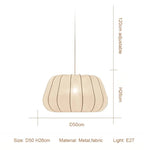 lampe suspendue tissu blanc rayures moderne salon chambre chaîne flux lumineux 249 2000 volts