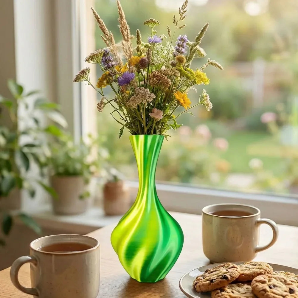 vase table moderne élégant verre cristal rose clair nœud doux