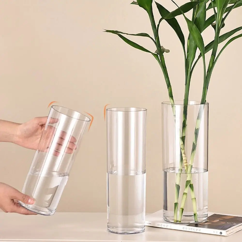 vases transparents modernes verre fleurs artificielles hydroponie bougies 10x20cm 12x30cm