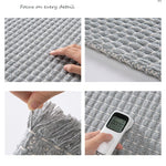 tapis bain microfibre moderne franges beige gris absorbant respectueux environnement