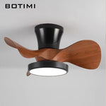 ventilateur moderne lumière led télécommande bois naturel moderne