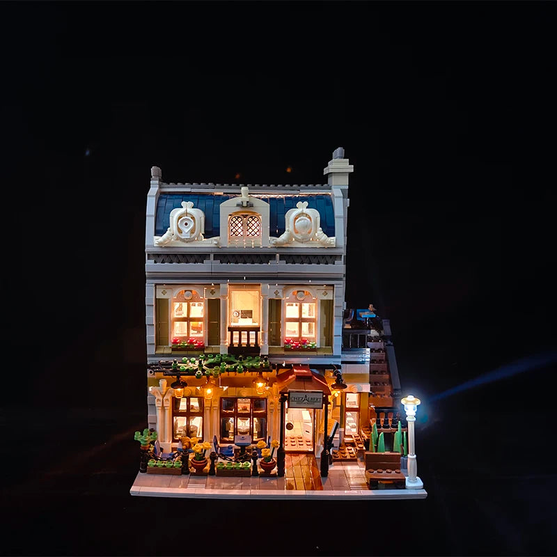 éclairage led kit lego architecture classique fenêtres plantes mobilier télécommande blanc vert bleu