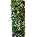 plantes artificielles murales herbe feuilles fleurs roses modernes extérieures festiveDecoration