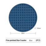sous verres perforés moderne vert clair rose bleu noir respectueux environnement anneaux métalliques set