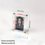 cadre photo moderne transparent clips photo affiche carte postale support cd kpop decoration chambre