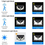 lampe solaire murale détecteur mouvement 100 led noir plastique semi transparent moderne étanche ip65