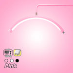 lampe led anneau bicolore noir blanc rose réglable clips moderne salon beauté extensions cils