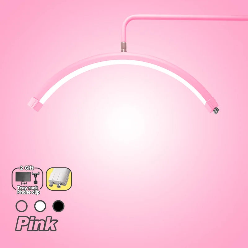 lampe led anneau bicolore noir blanc rose réglable clips moderne salon beauté extensions cils