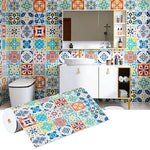 papier peint autocollant multicolore moderne motifs géométriques floraux imperméable résistant l'huile 40cmX10m