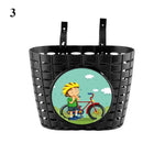 panier vélo enfant noir rose motifs cartoon clips moderne