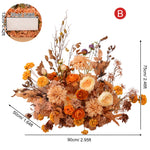 décoration murale bouquet fleurs séchées orange rustique boho chic extérieur intérieur événement festive