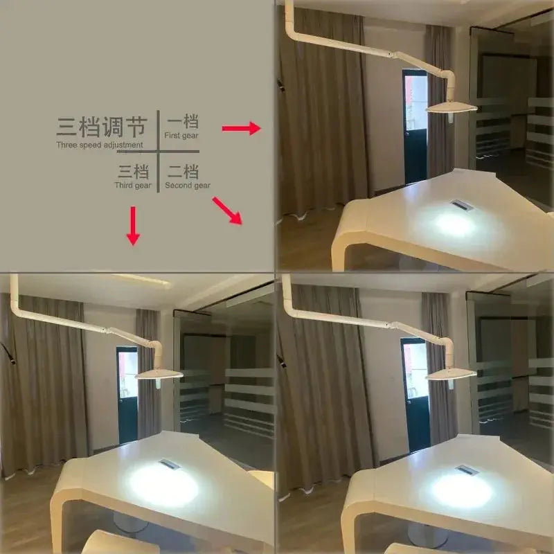 lampe led articulée médical blanc gris 100cm hauteur 600mm bras