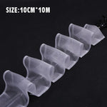 ruban nylon blanc maille fine moderne 10m accessoire rideau transparent polyester