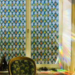 vitrail géométrique semi transparent art déco 45x100cm 45x200cm 45x300cm 45x500cm 30x100cm 30x200cm 30x300cm 30x500cm