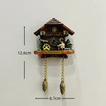 horloge pendule alpine animaux paysages aimants réfrigerateur texte traditionnel