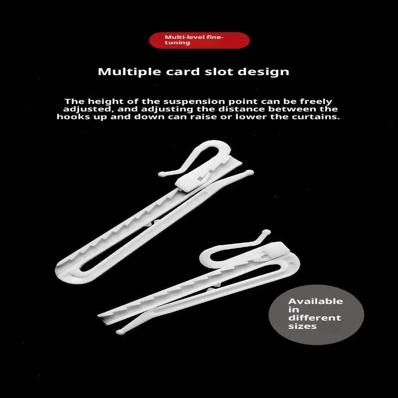 crochets rideau blancs opaques coton lisses modernes réglables pack 50pcs maison