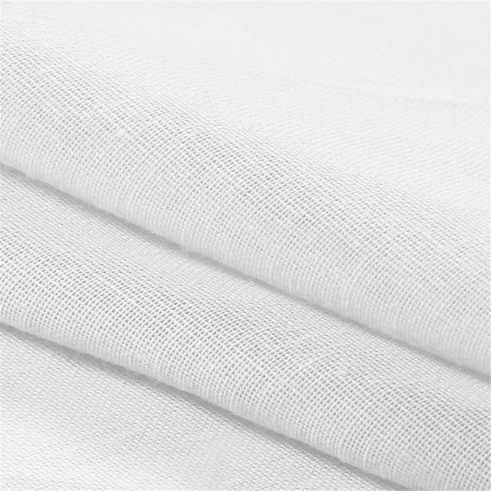 rideau blanc moderne lin opacique pièces fenêtre française taille 132x243cm