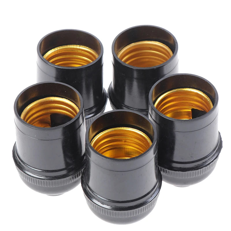 adaptateurs ampoules e27 noirs modernes vis fixation pack piècesABS