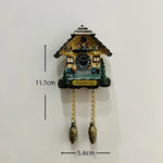 horloge pendule alpine animaux paysages aimants réfrigerateur texte traditionnel