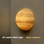 lampe murale 3d jupiter or moderne bande colorée led mur fixé chambre salon