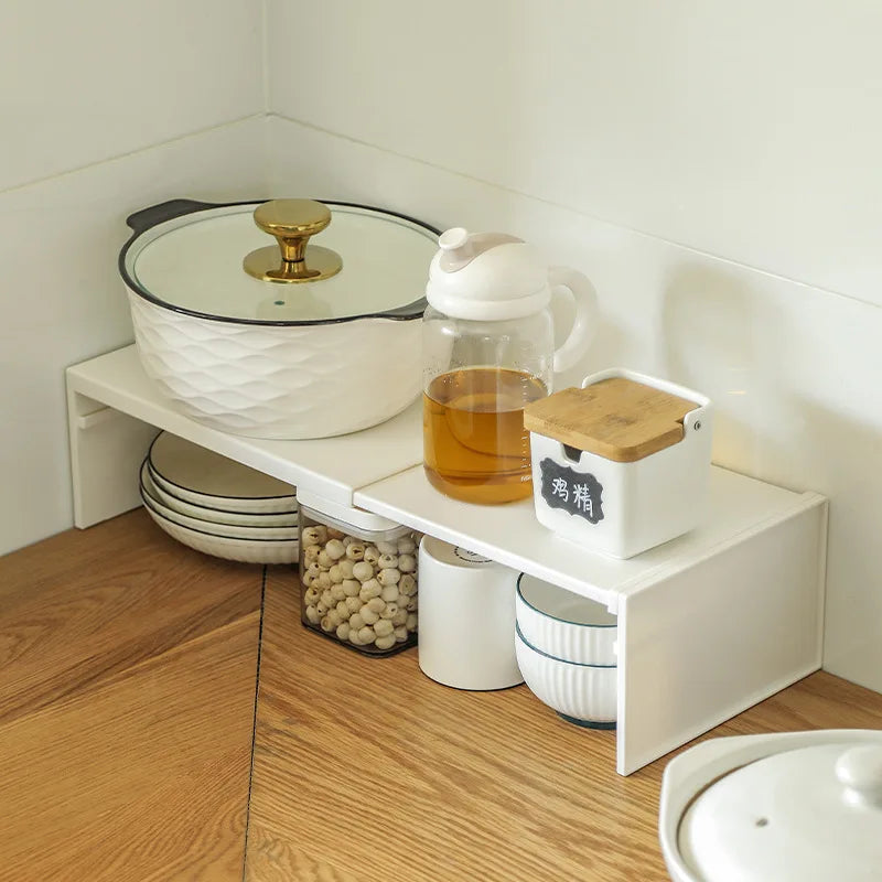 étagères modulaires blancs clips multifonctionnelles rangement cuisine vaisselle épices minimalistes