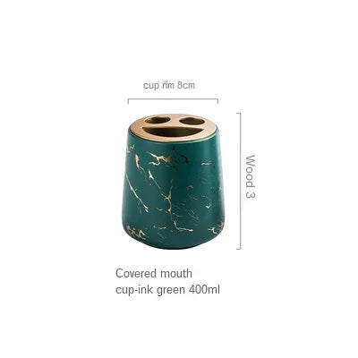 ensemble tasses dents marbre doré moderne vert noir blanc élégantes 400ml