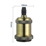 lampe suspendue rétro or bronze vert argent rouge noir e27 métal brillant texture brossée